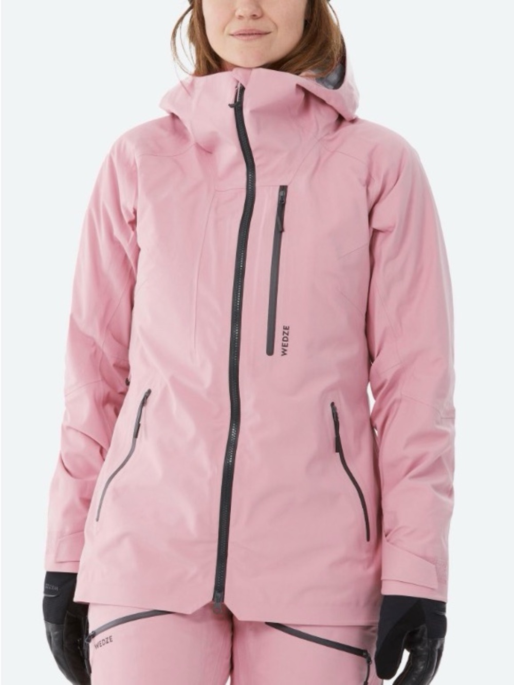 Wedze FR500 Freeride 15K Waterproof Ski Jacket Rose Quartz Pink Size Medium